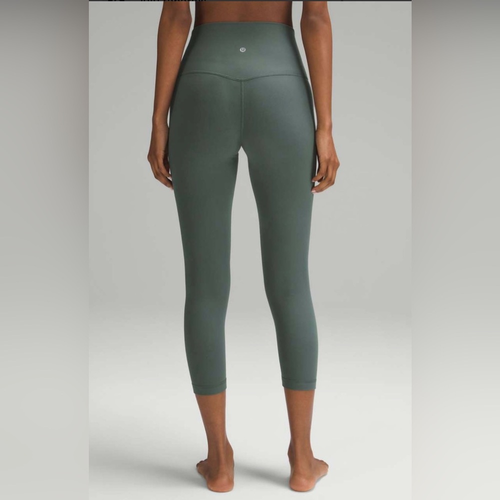 Lululemon Align High Rise Crop 23” Leggings Dark Forest Size 4 - Picture 2 of 7